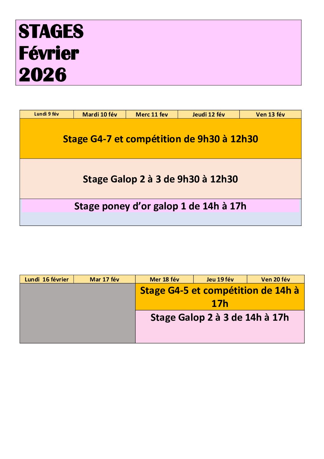 stage février 2026